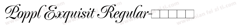 Poppl Exquisit Regular字体转换